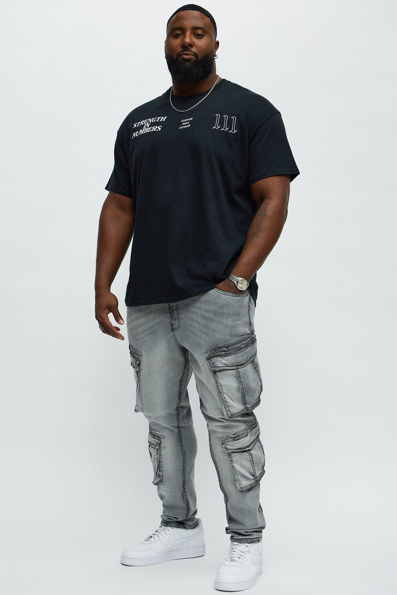 To Ashes Skinny Cargo Jeans - Grey Product Image