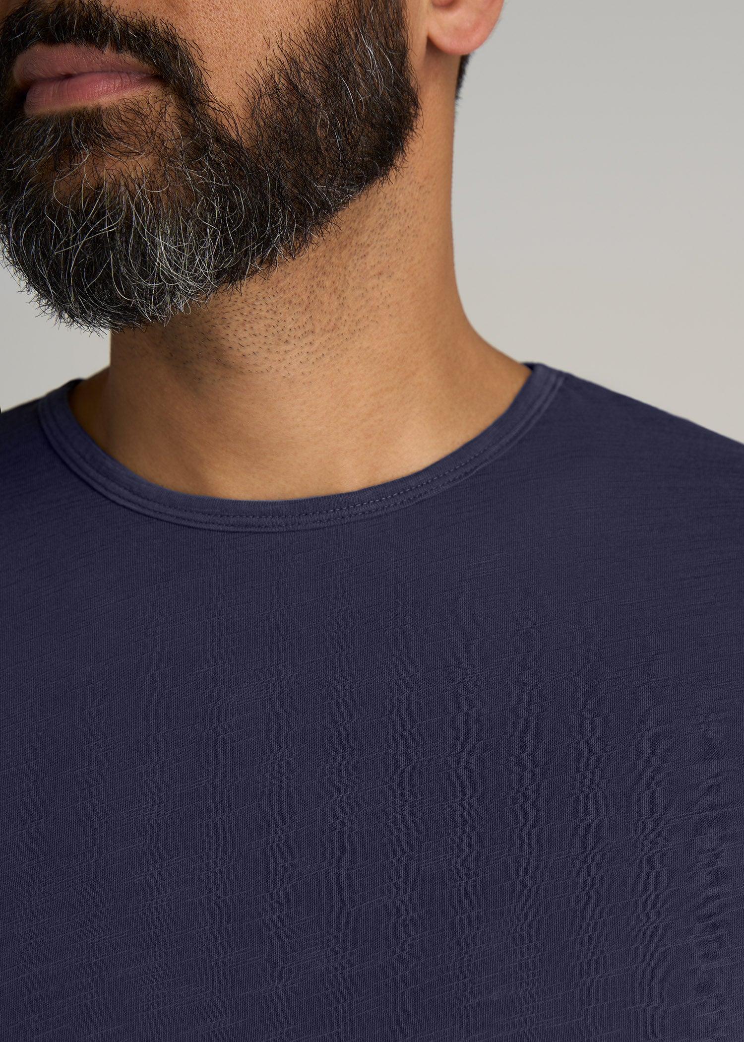 REGULAR-FIT Slub Tee for Tall Men in Navy Male Product Image