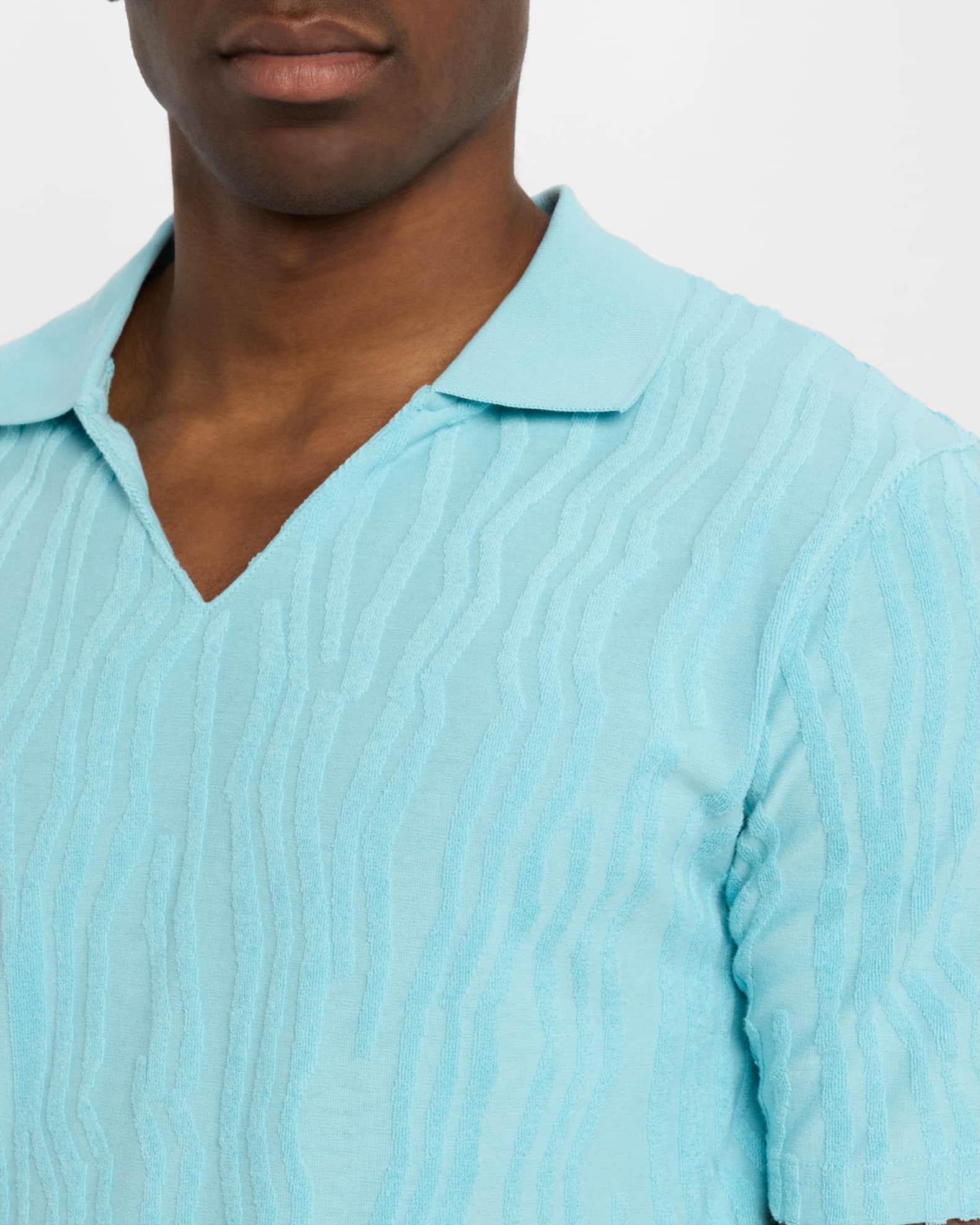 Men's Jacquard Terry Polo Shirt Product Image