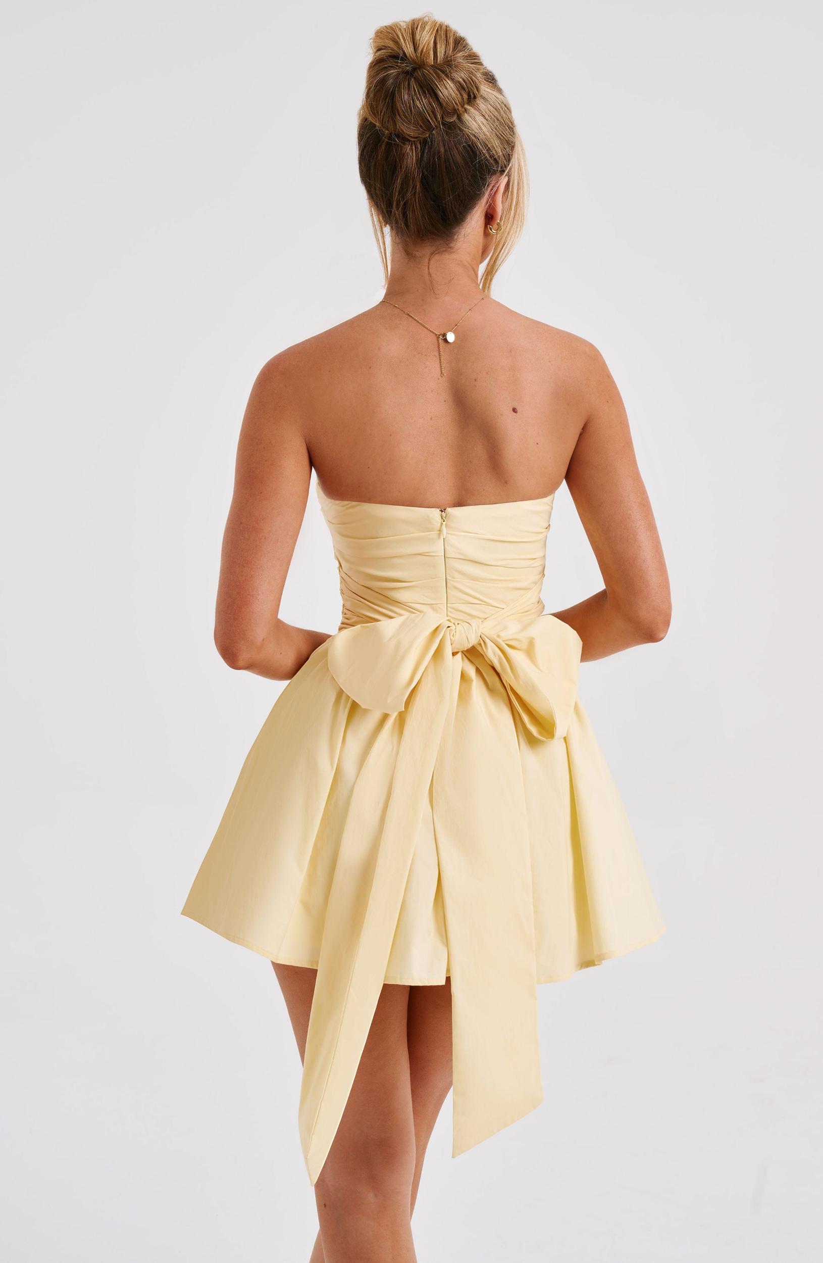 Katrina Mini Dress - Lemon Product Image