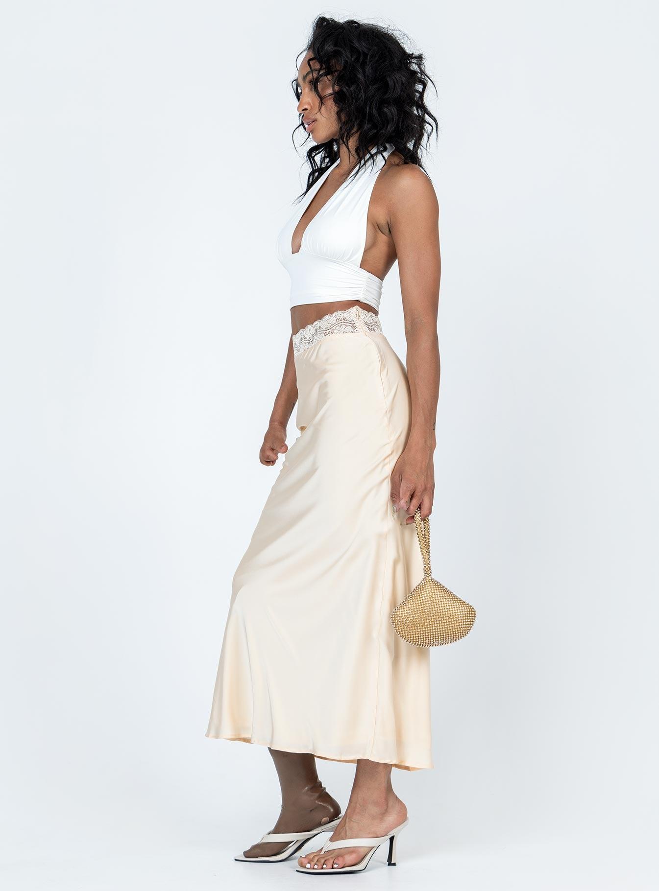 The Charmaine Maxi Skirt Cream Product Image