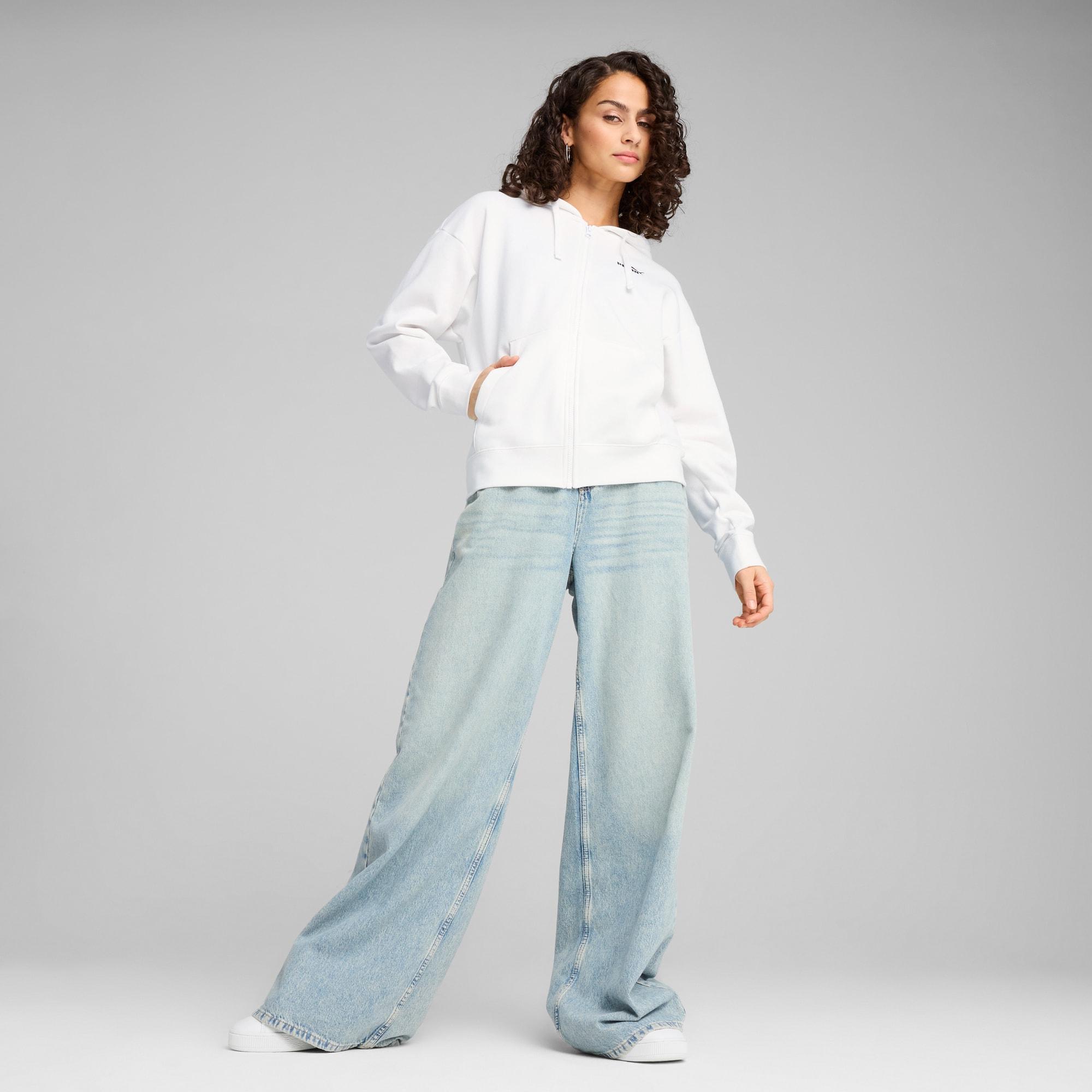 Essentials Small No. 1 Logo Fleece Women's Comfort Full-Zip Hoodie Product Image