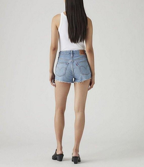 Levi's® 501® Original High Rise Distressed Frayed Hem Denim Shorts Product Image