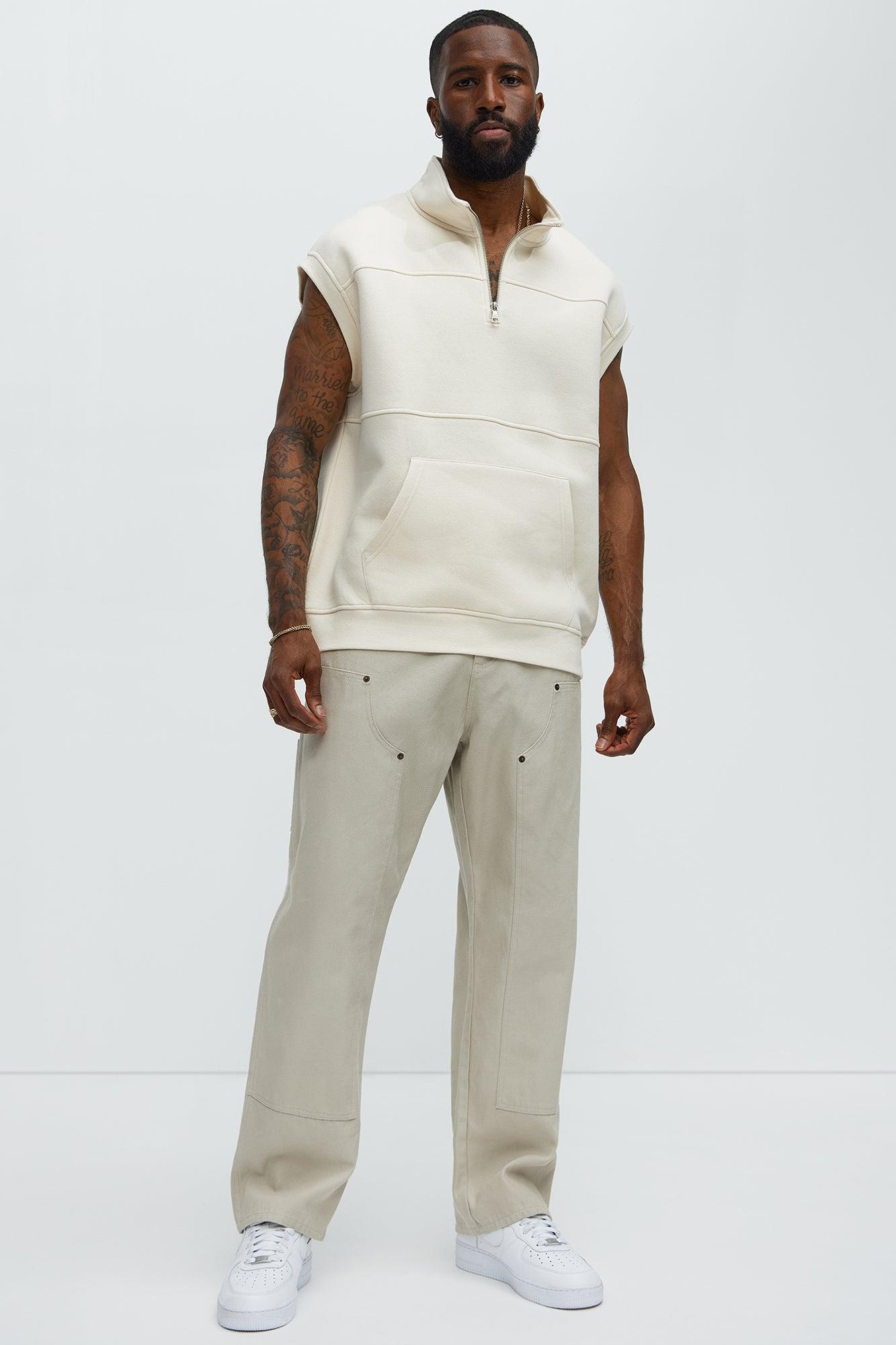 Tyson Over Trails Sleeveless Sweatshirt - Cream Product Image