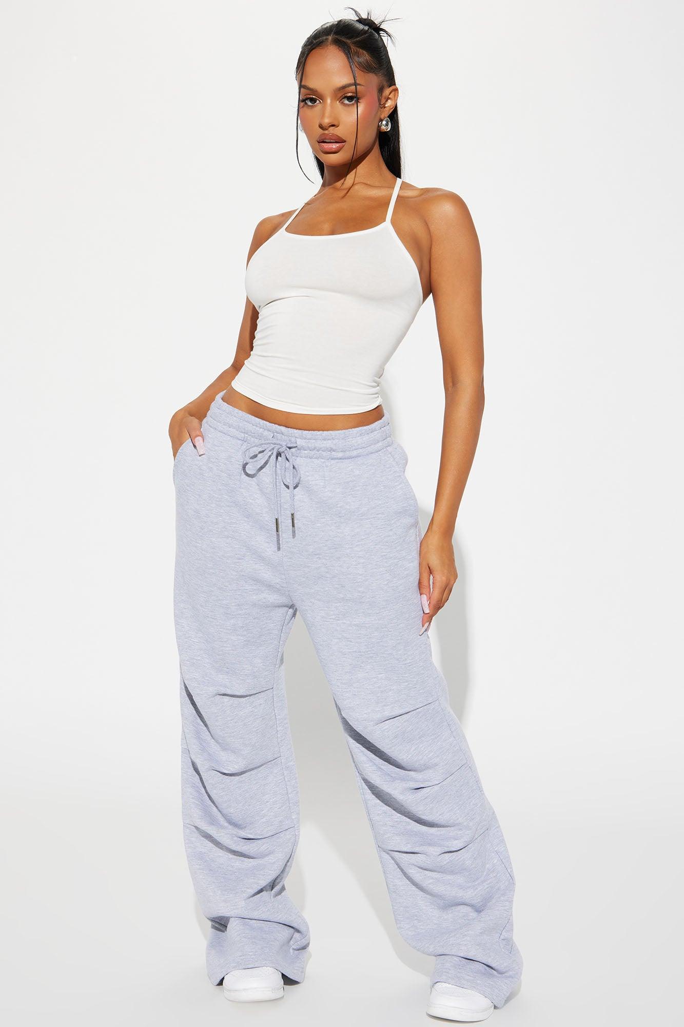 Want It All Ruched Lounge Pant - Heather Grey Product Image