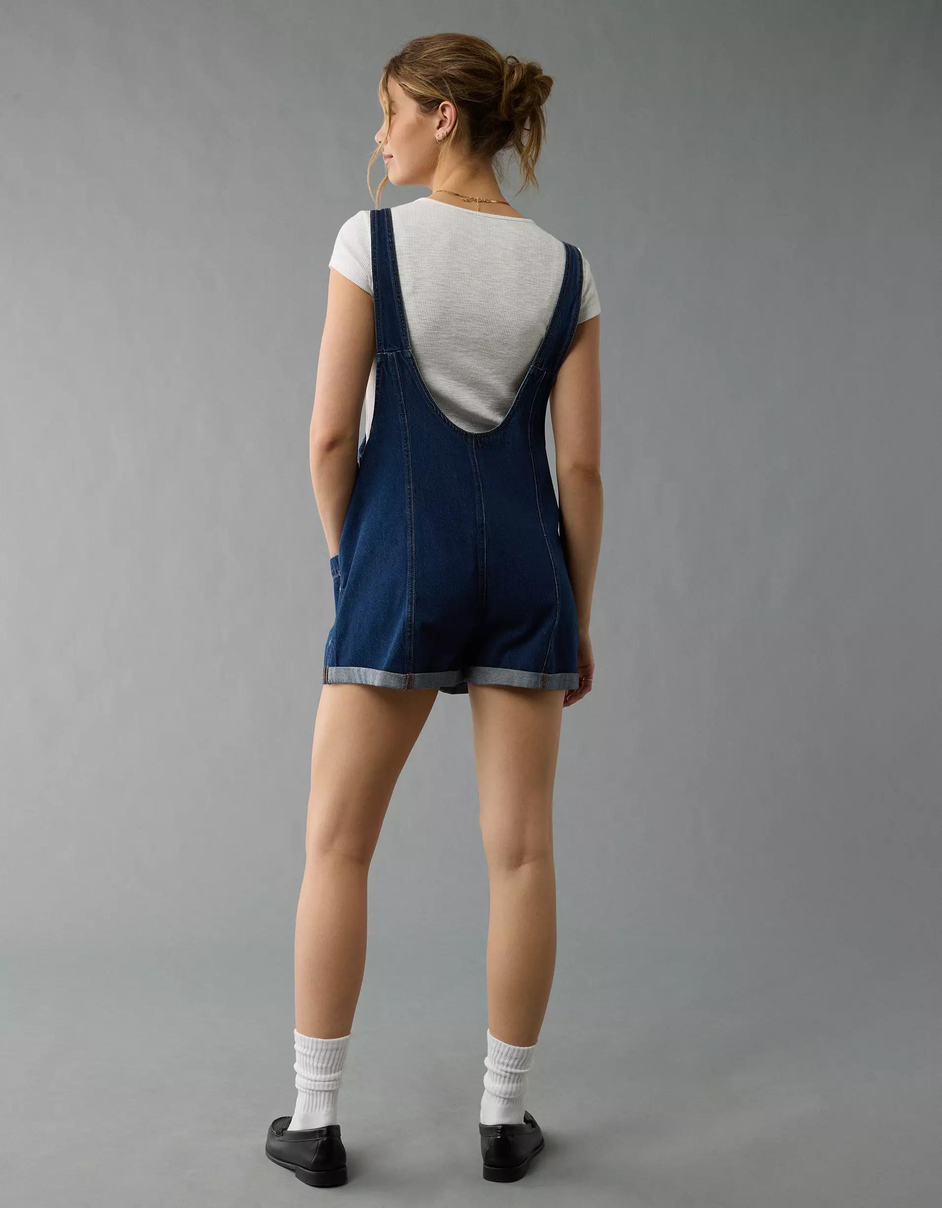 AE Easy Baggy Denim Short Overall Product Image