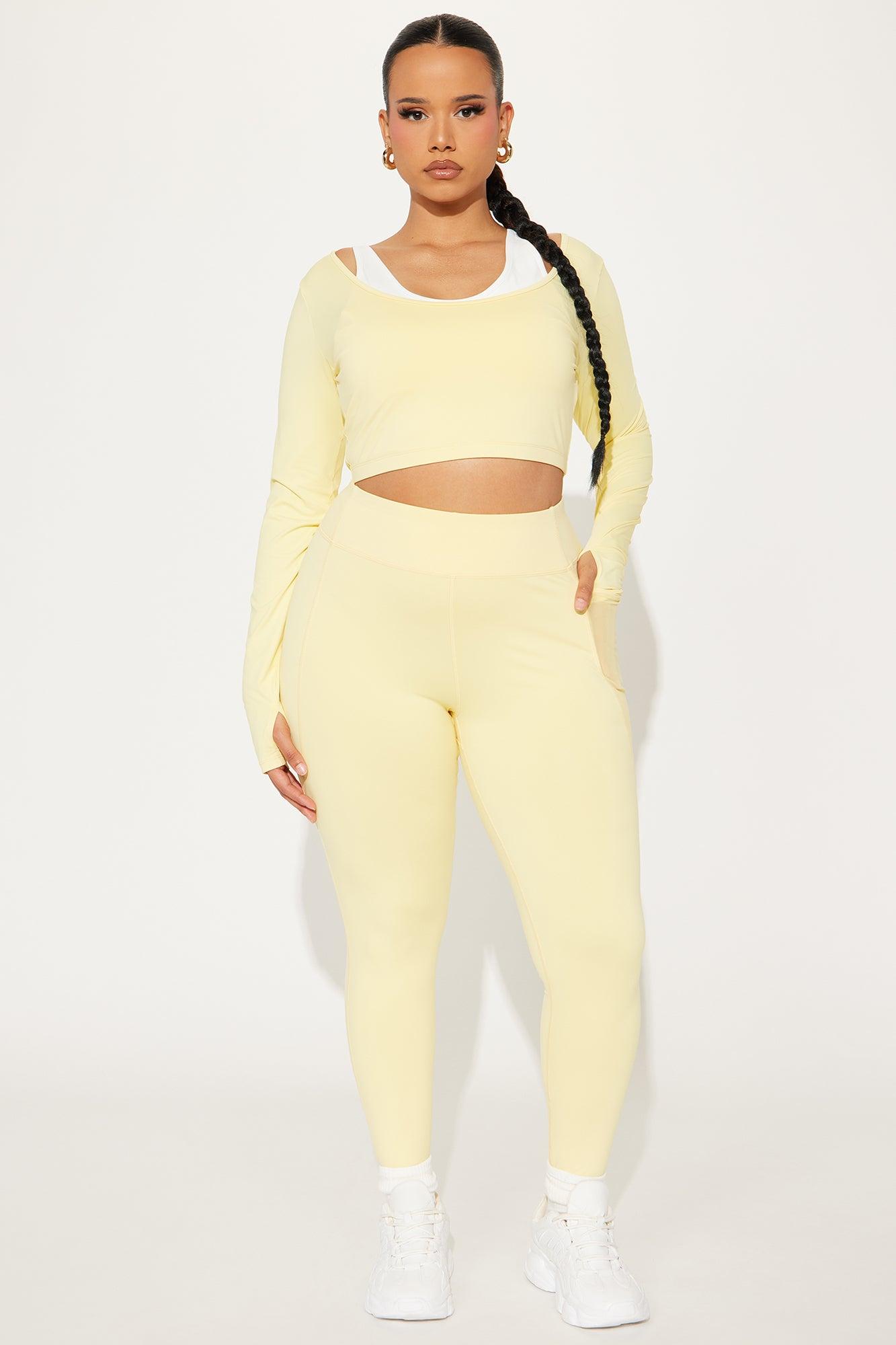 Match Point Active Legging - Butter Yellow Product Image