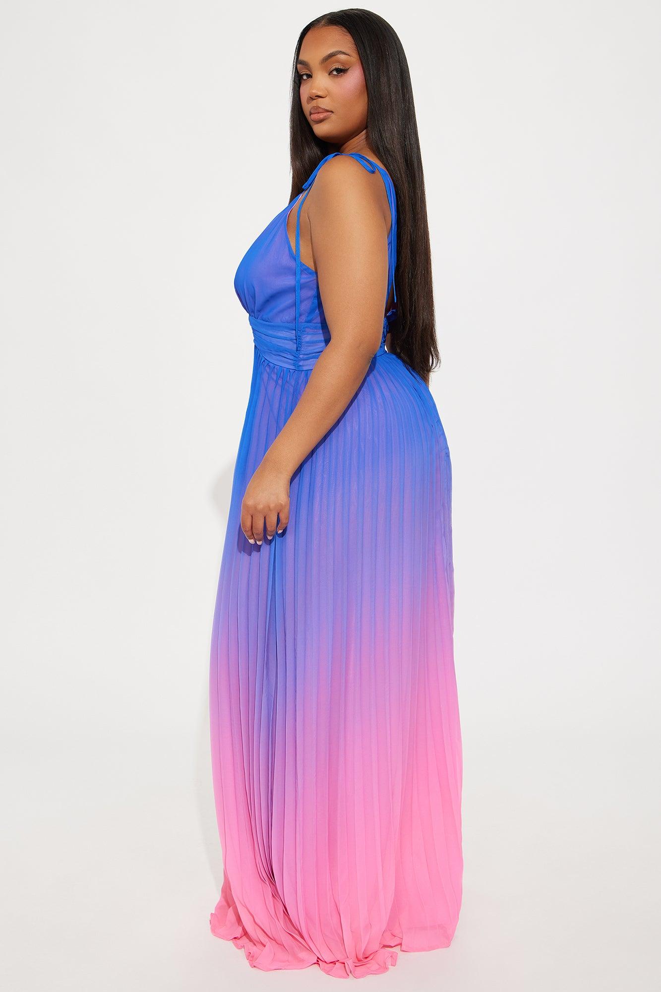 Caribbean Sunset Ombre Maxi Dress - Blue/combo Product Image