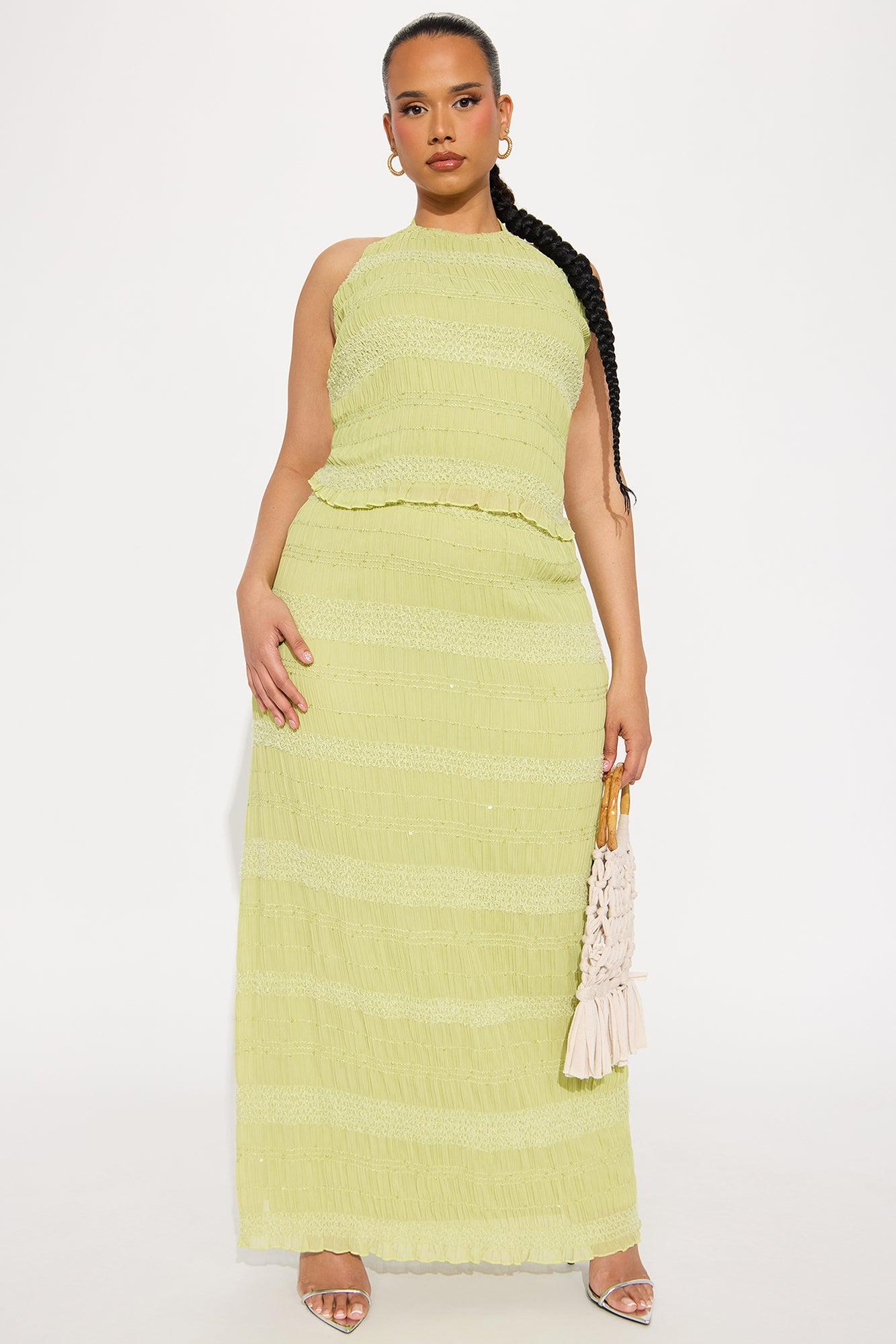 Florence Maxi Skirt Set - Sage Product Image