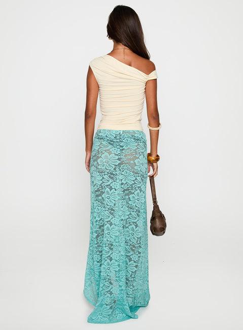 Bluemoon Lace Maxi Skirt Blue Product Image