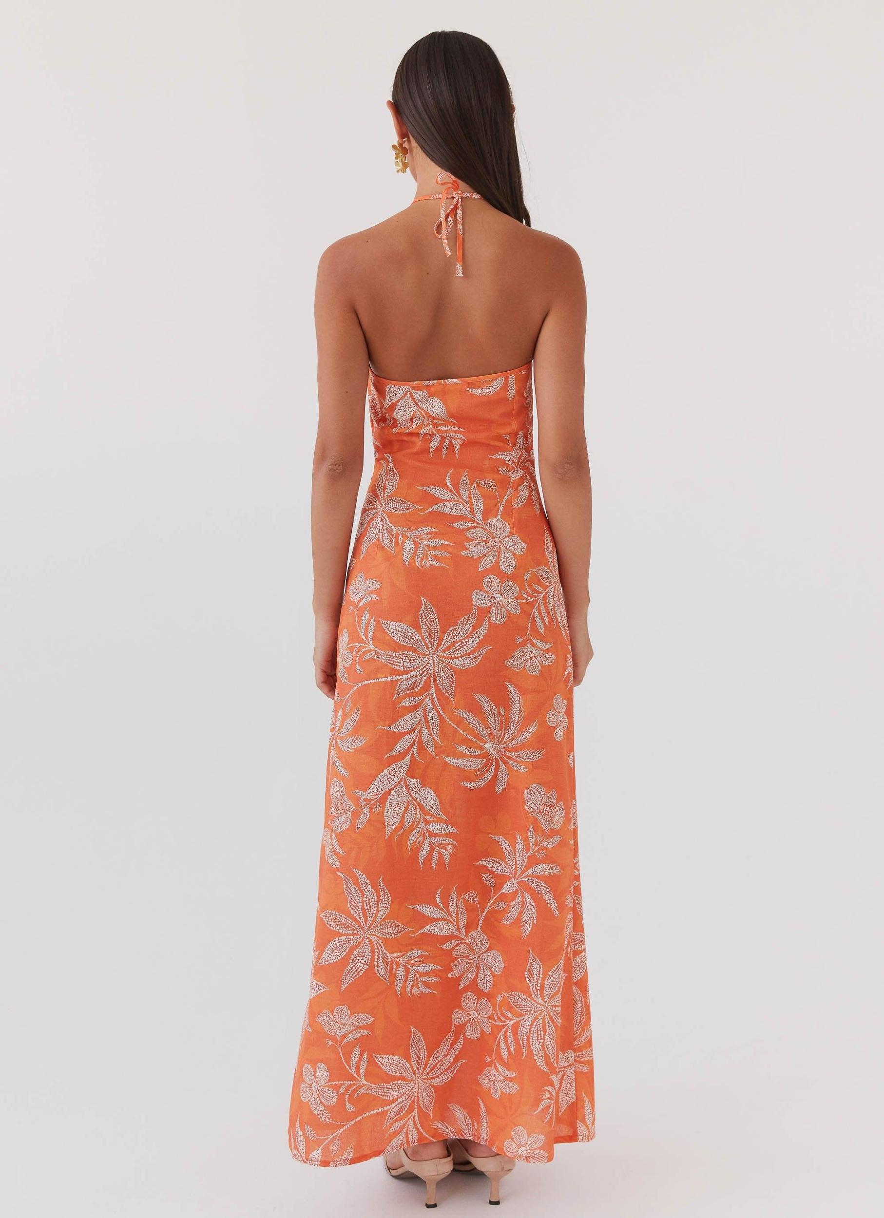 Keliegh Linen Maxi Dress - Tropic Sunset Product Image