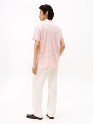 Regular Fit Stripe Cotton Polo Product Image