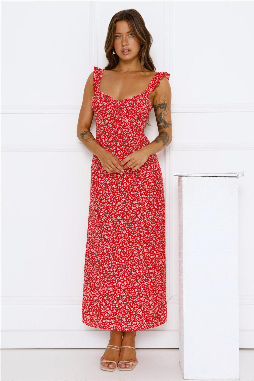 Here To Slay Maxi Dress Red Product Image