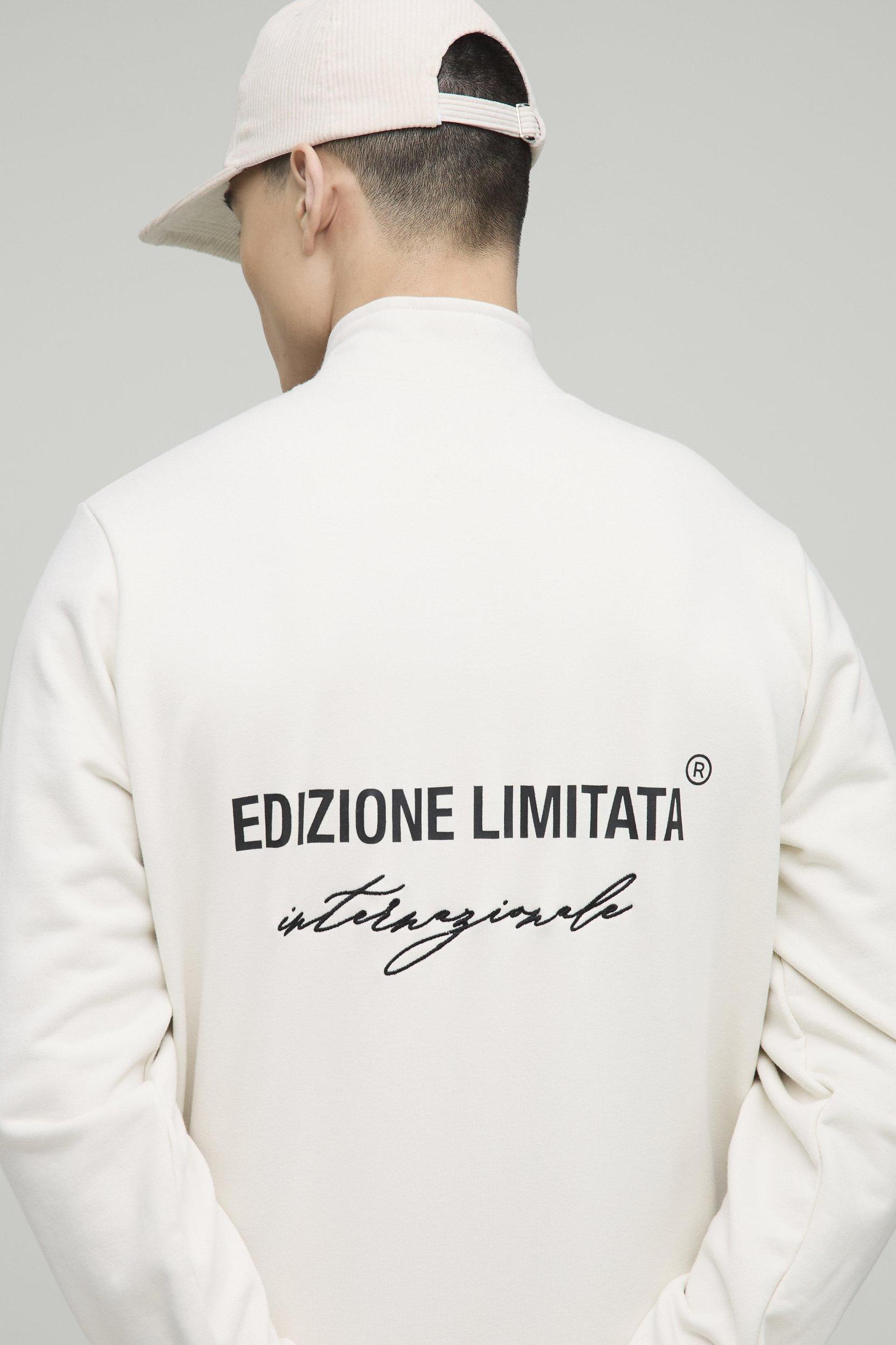 Regular Fit Edizione Heavyweight Zip Funnel Neck Sweatshirt | boohooMAN USA Product Image