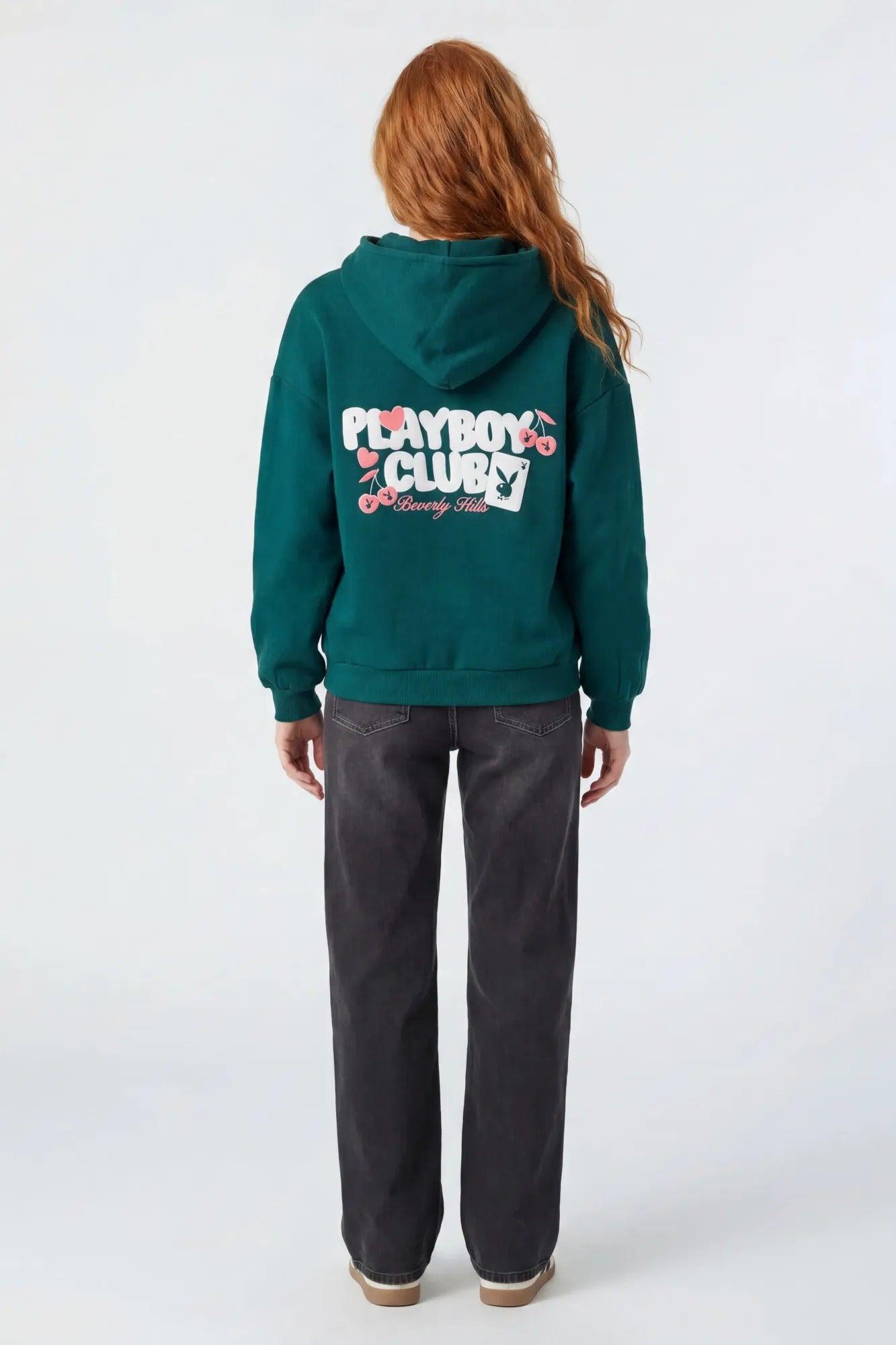 Playboy Graphic Boxy Zip-Up Hoodie Female Product Image