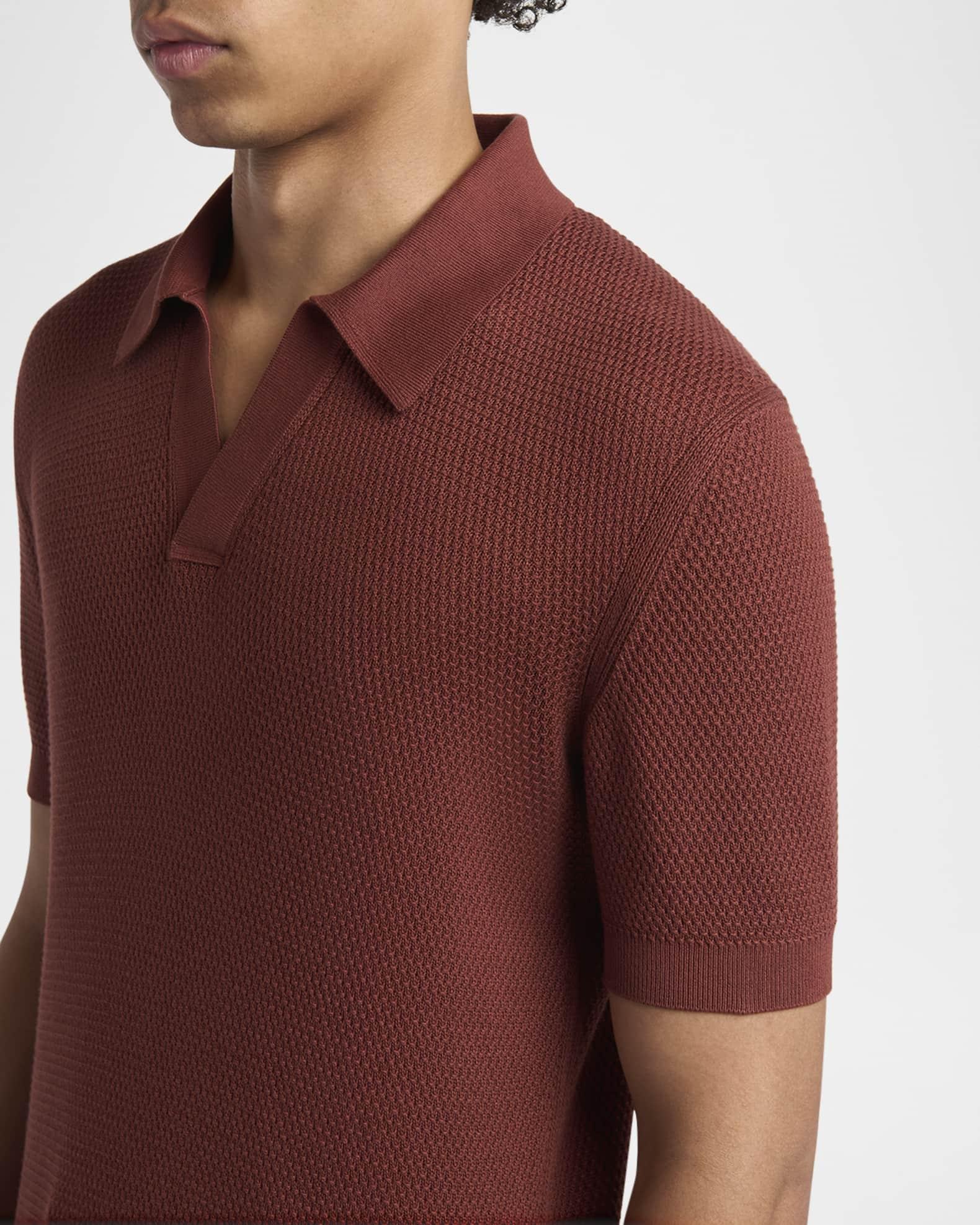 Men's Textured Johnny Polo Sweater Product Image