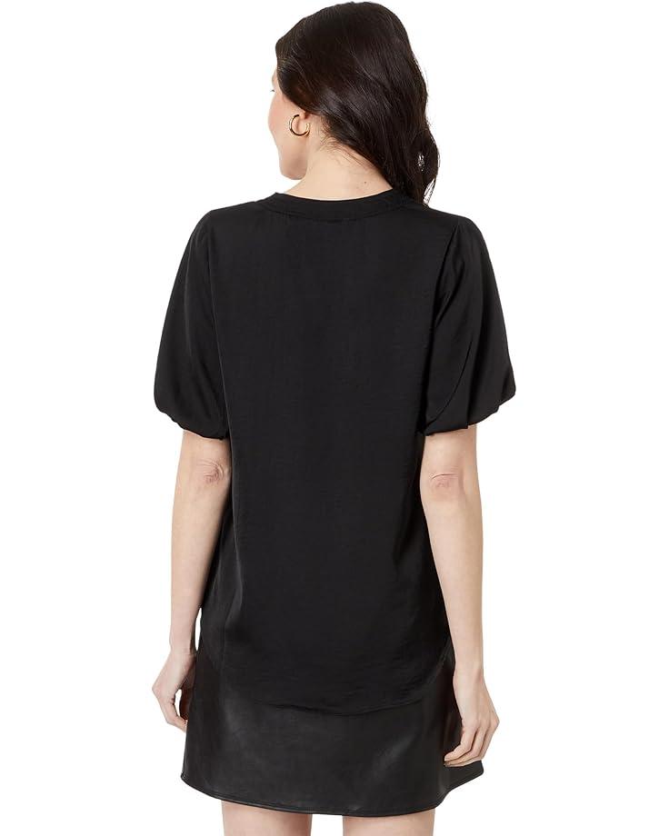 Ruffle Neck Raglan Split Seam Blouse Product Image