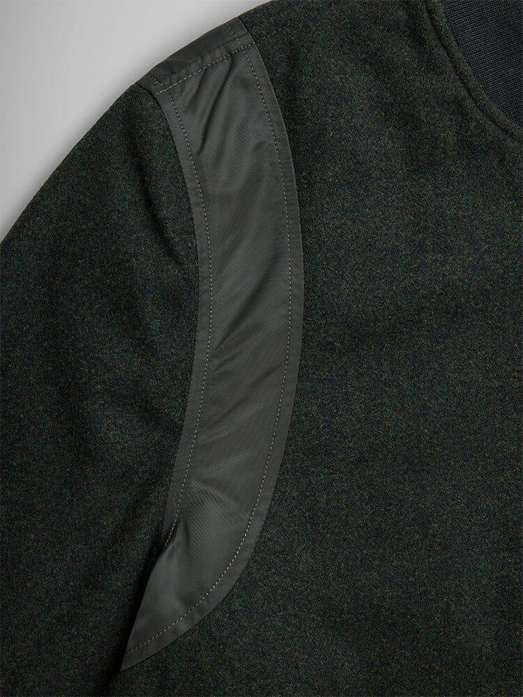 WOOL VARSITY BOMBER JACKET GEN II (OG-107 GREEN) Male Product Image