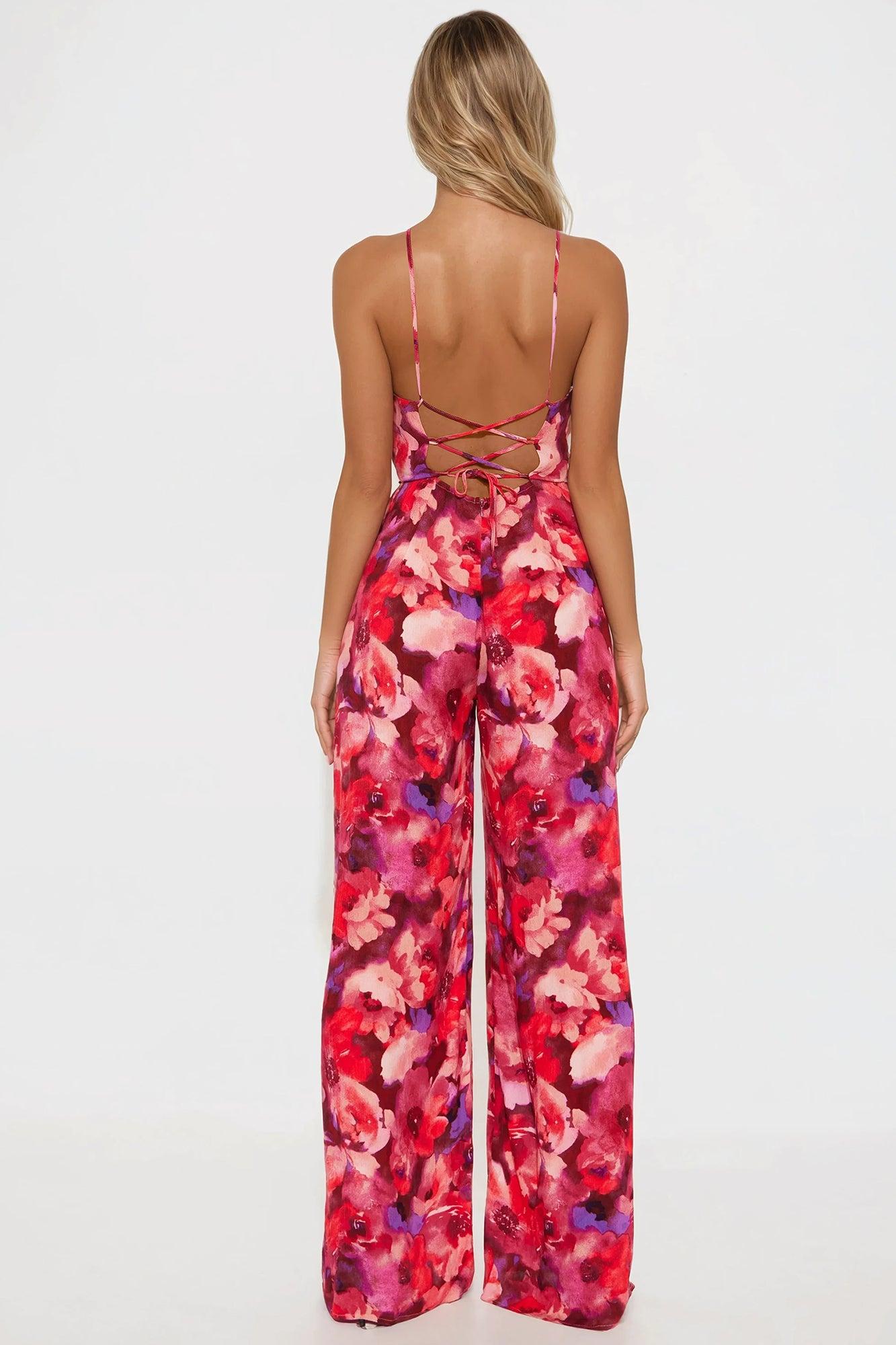 Blanca Floral Jumpsuit - Magenta/combo Product Image