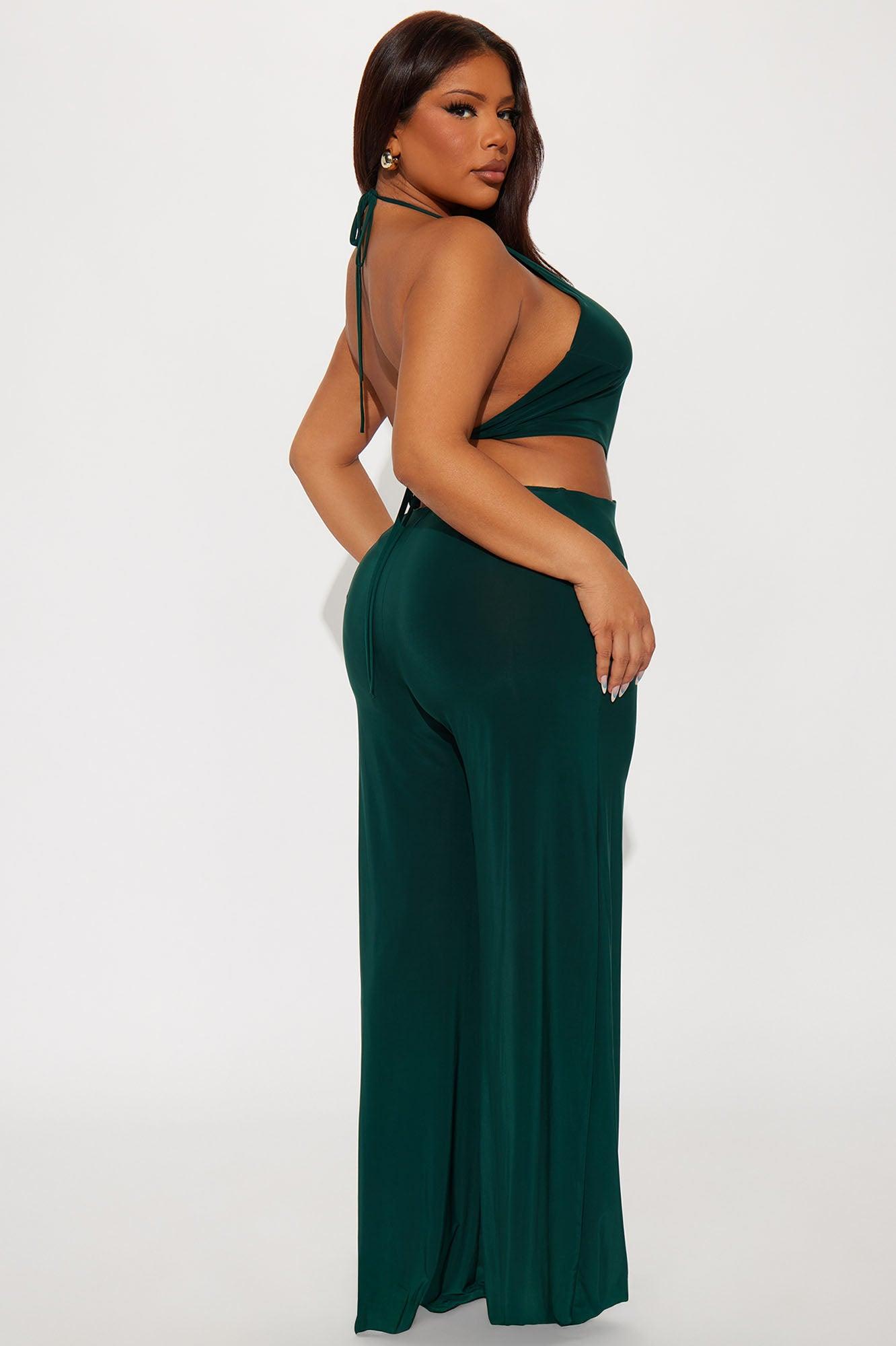 Call It Fate Backless Jumpsuit - Hunter Female Product Image