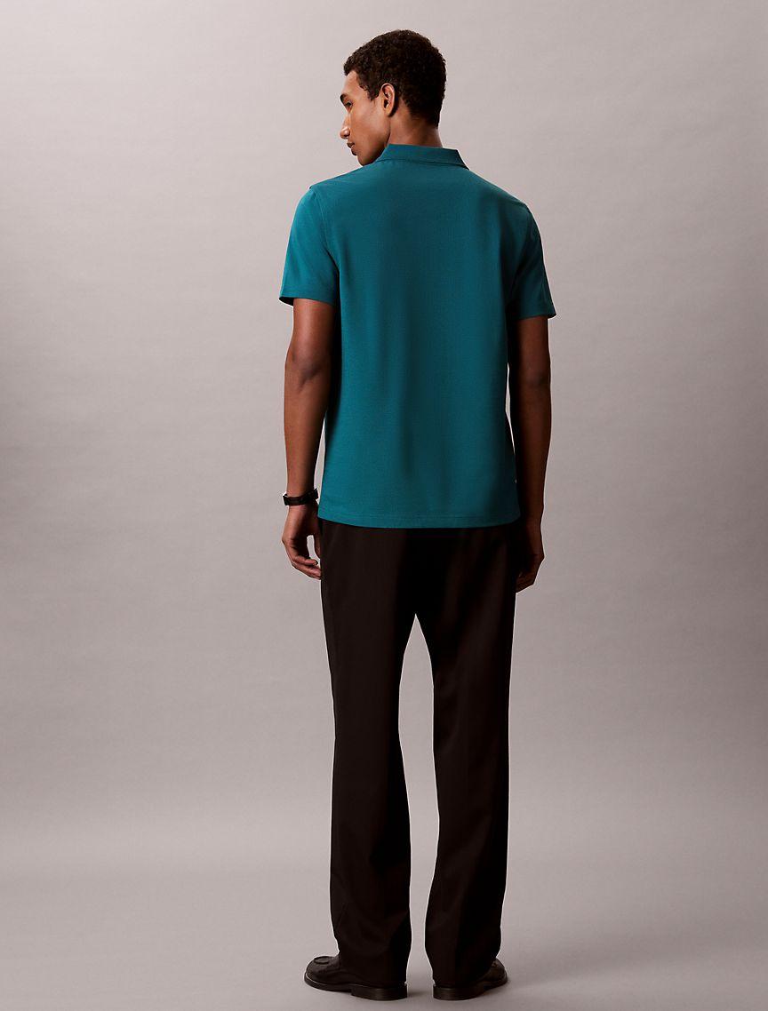 Tech Pique Zip Polo Shirt Product Image