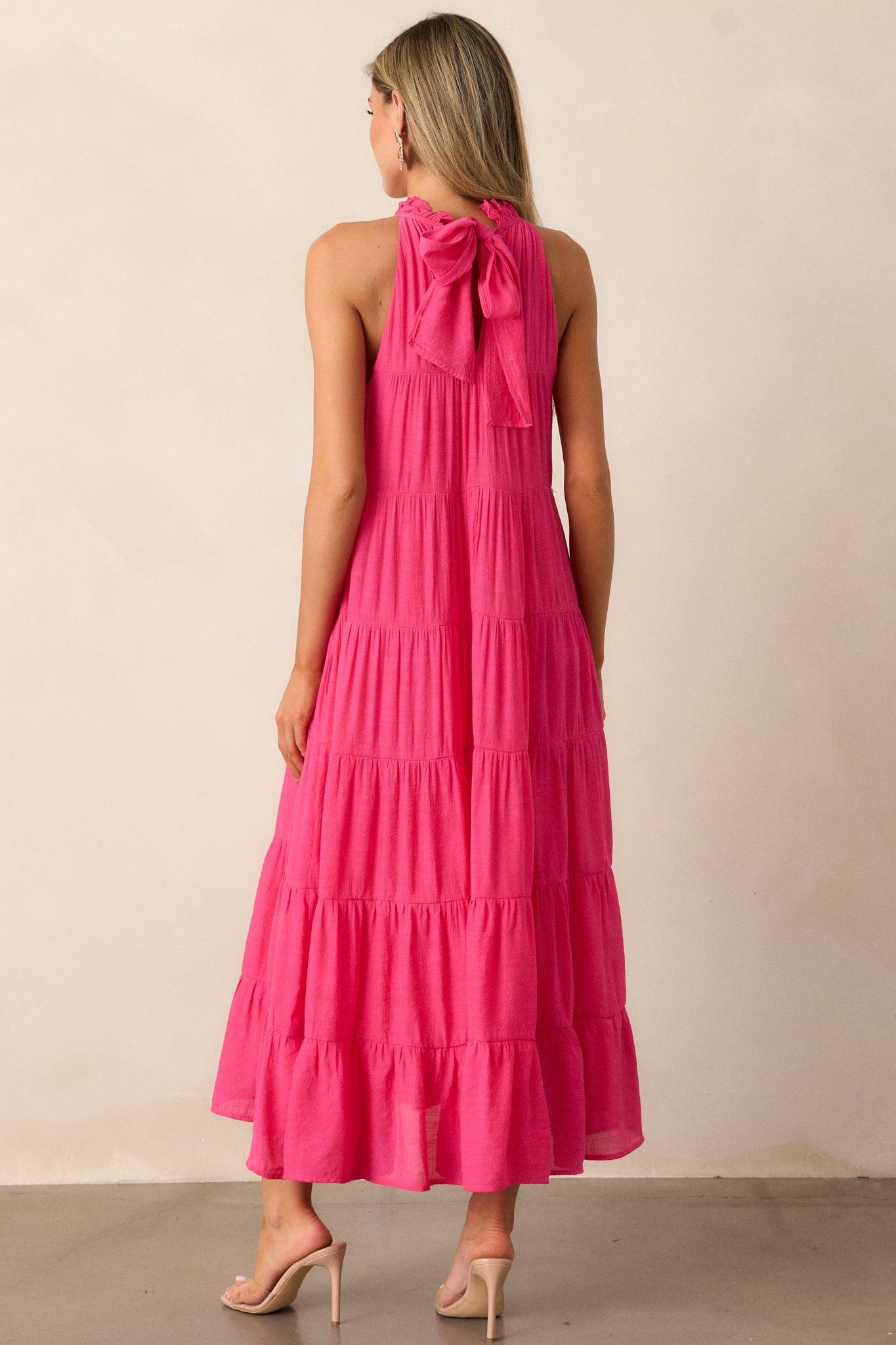 Take Me Dancing Hot Pink Maxi Dress Product Image