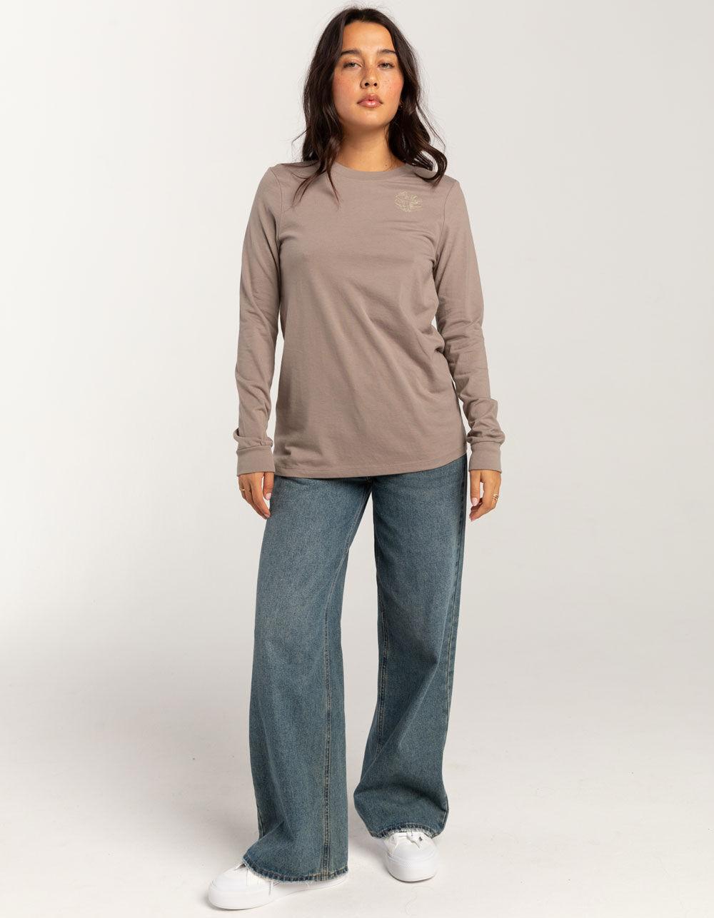 FOX Sensory Womens Long Sleeve Tee - TAUPE Product Image