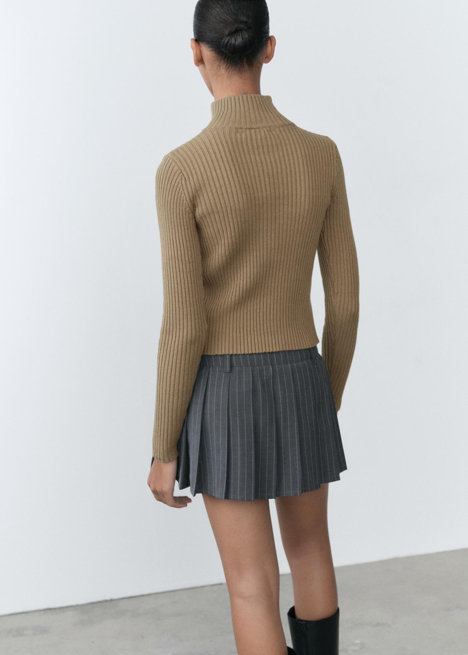 Perkins-neck sweater with logo - Women | MANGO USA Product Image
