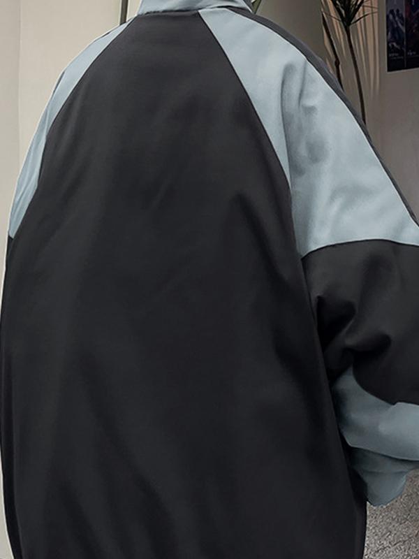 Men's Contrast Color Splice Jacket Product Image