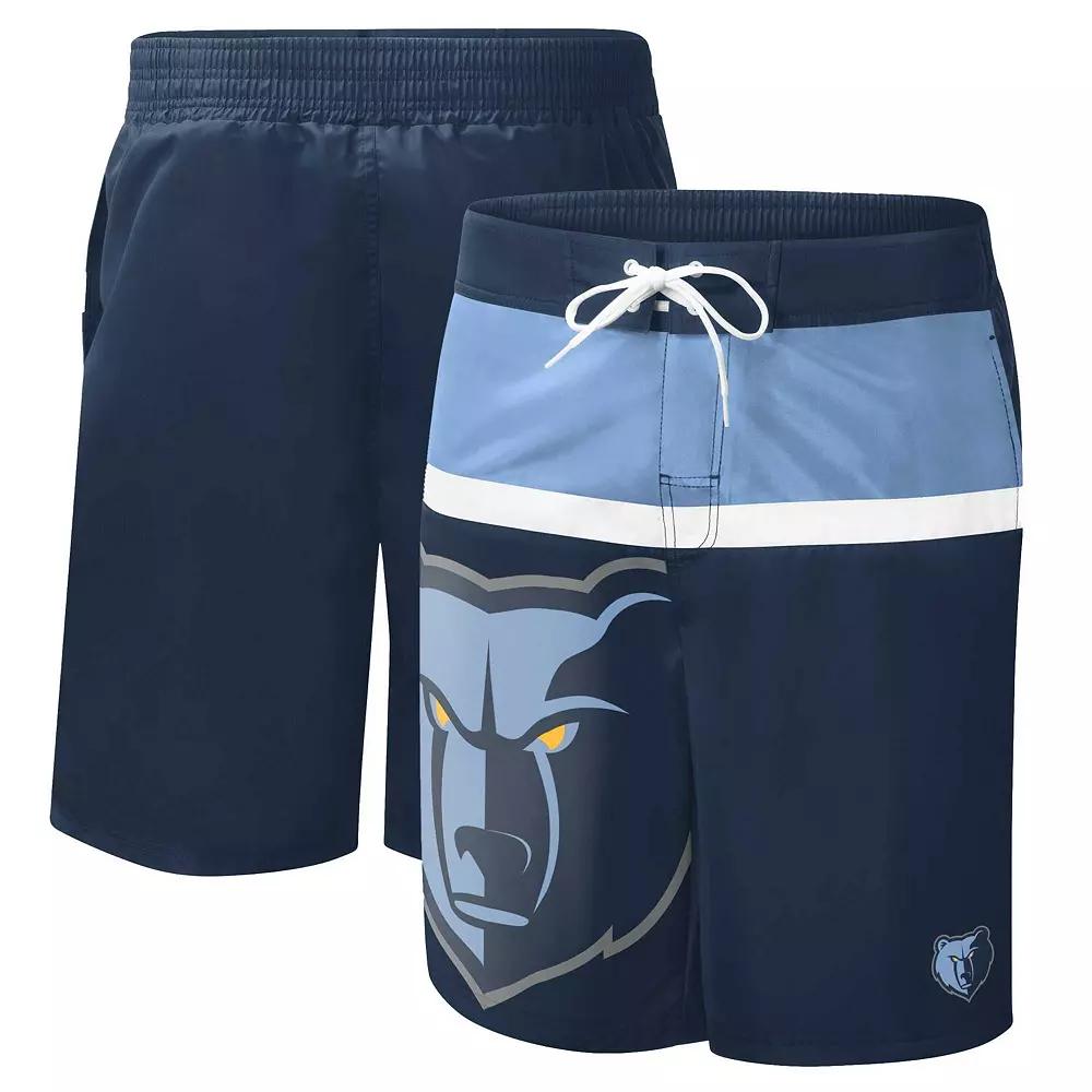 Men's G-III Sports by Carl Banks Navy Memphis Grizzlies Sea Wind Swim Trunks,  Product Image