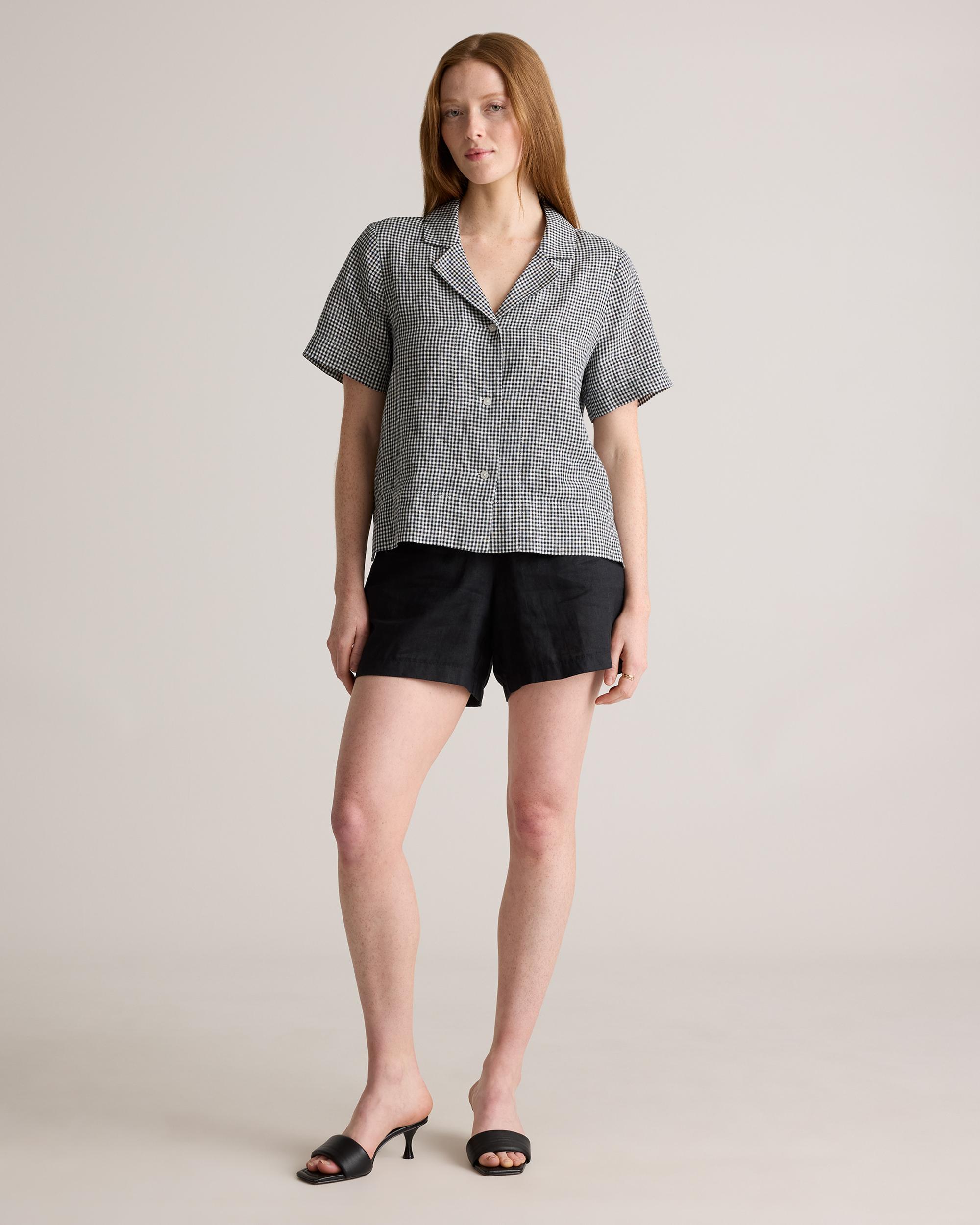Quince | Women's 100% European Linen Short Sleeve Shirt Size XL Product Image