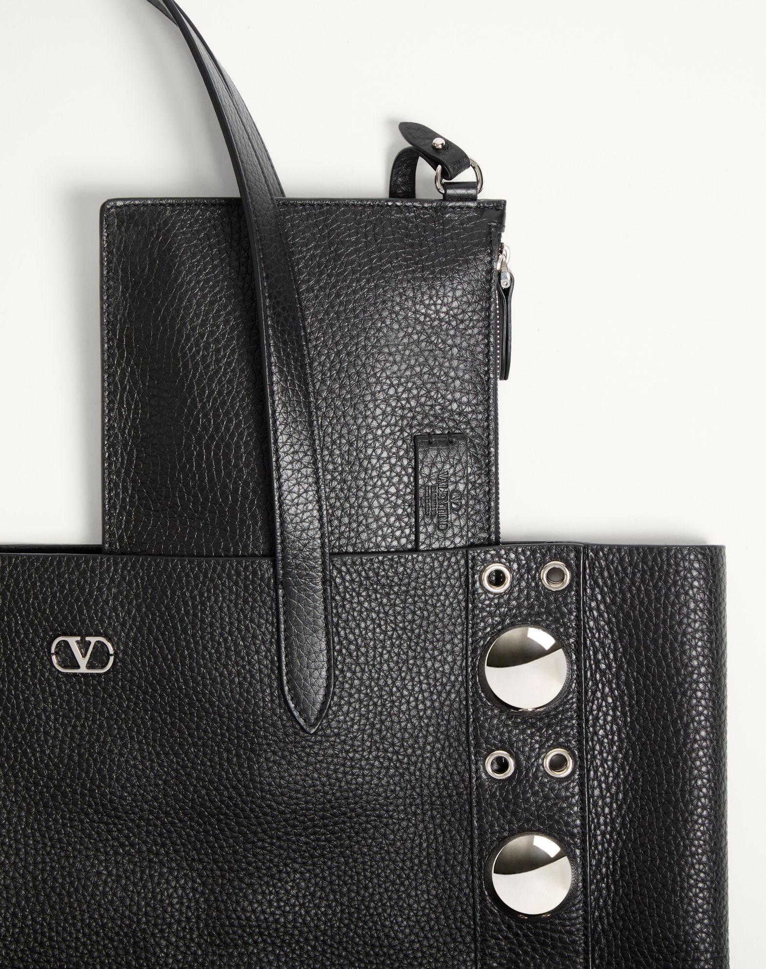 Valentino Garavani Nellcôte Medium Shopping Bag In Grainy Calfskin Product Image