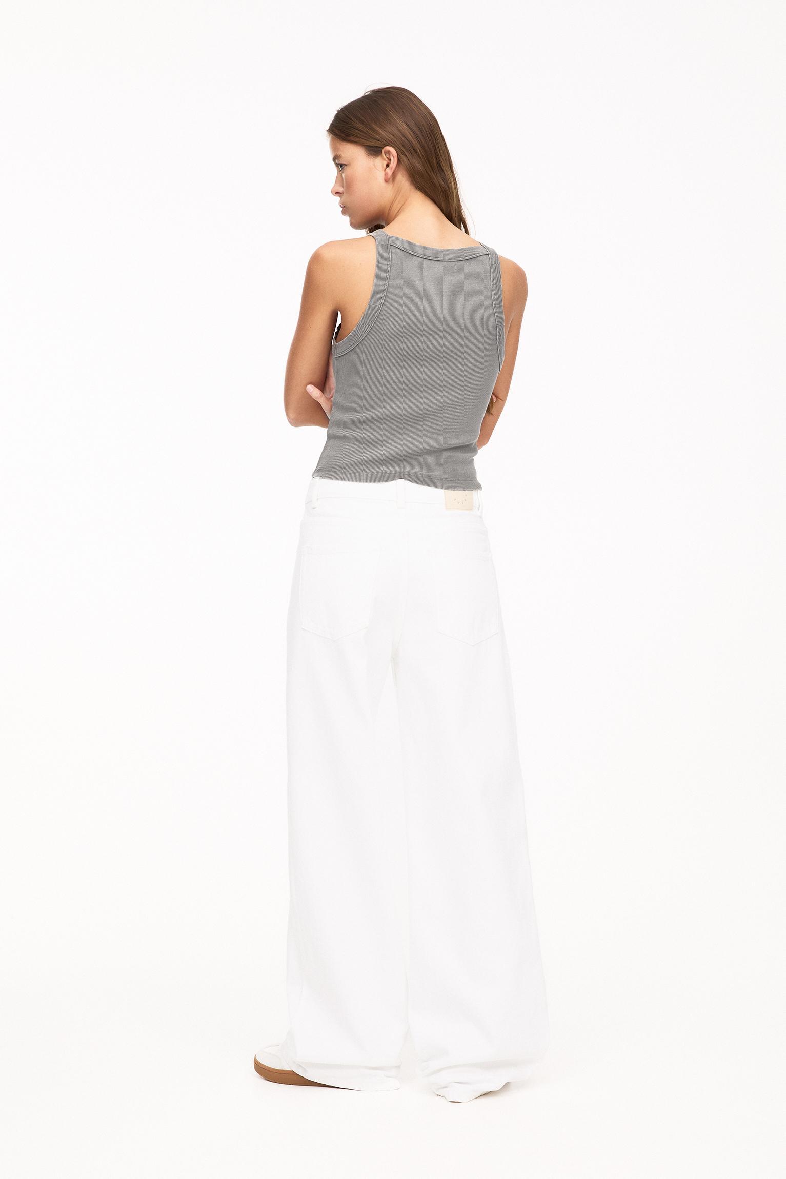 Halter neck tank top with trims Product Image