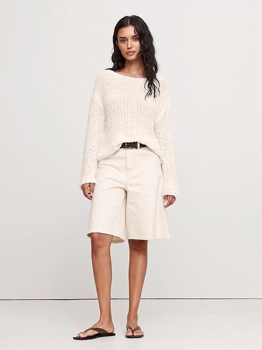 Oversized Scoop-Back Sweater Product Image