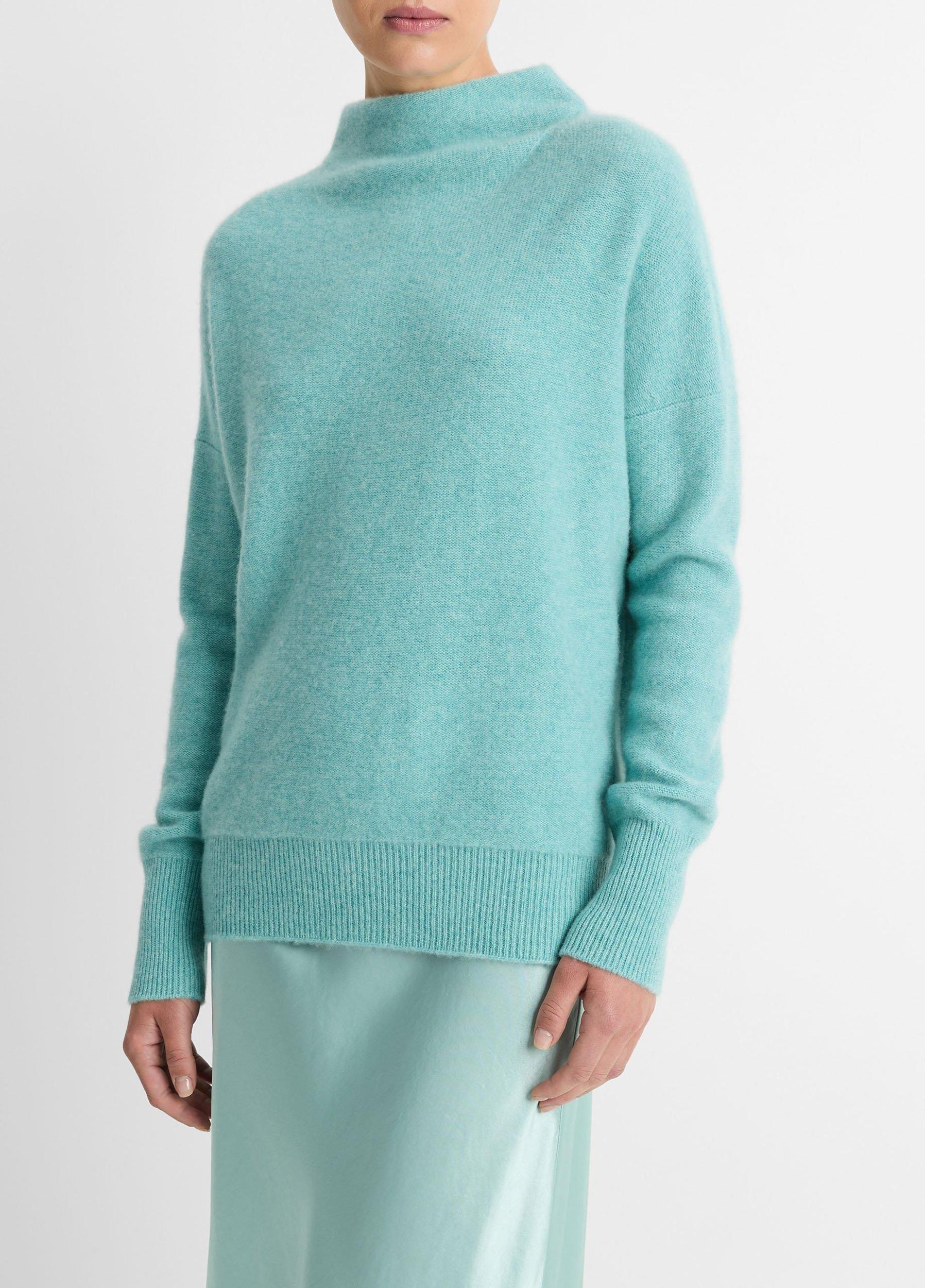 Plush Cashmere Funnel-Neck Sweater Product Image
