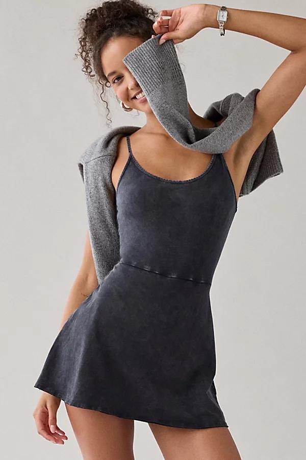 Urban Outfitters UO Kenny Knit Fit-And-Flare Romper Dress Womens at Urban Outfitters Product Image