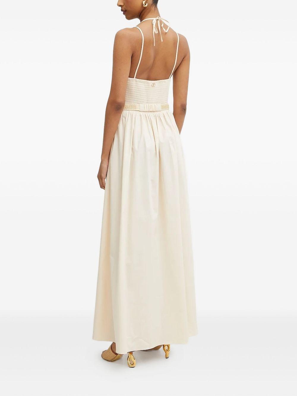 V-neck pleated maxi dress Product Image