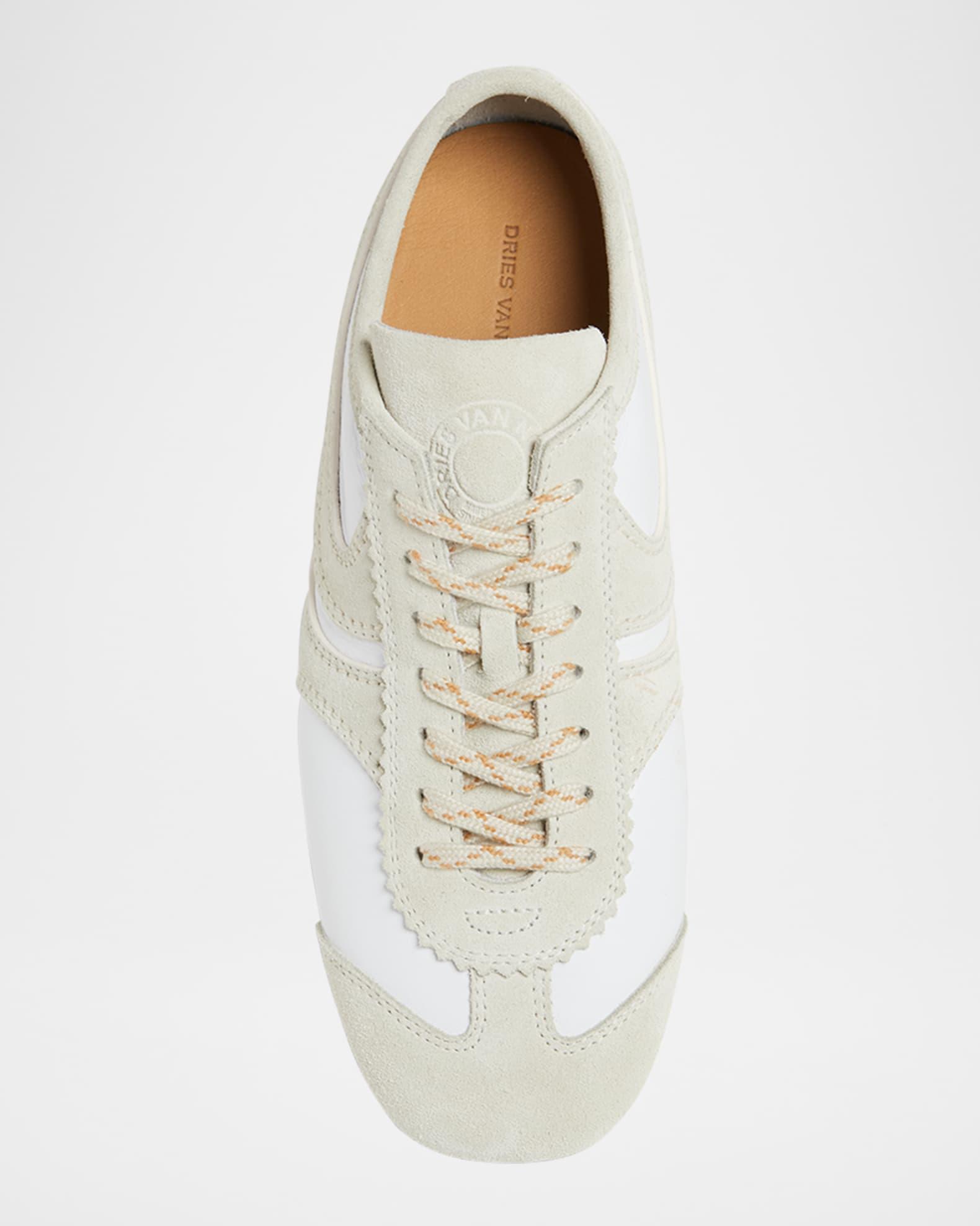 Dustin Mixed Leather Retro Sneakers Product Image