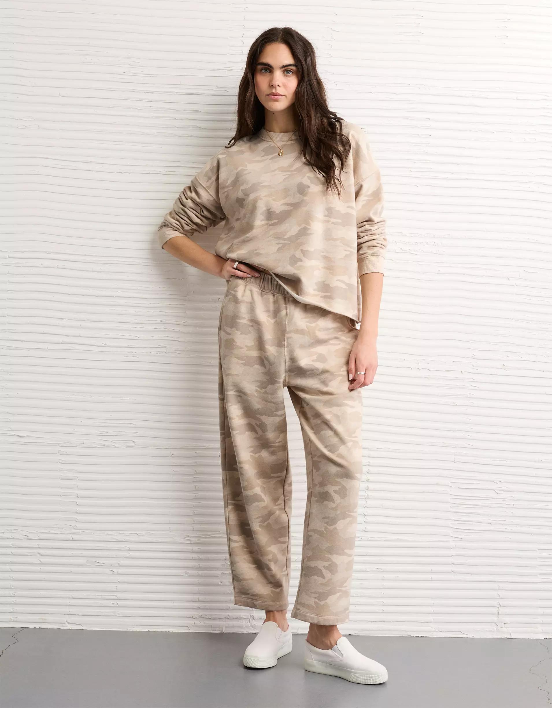 AE Everyday Luxe Cropped Cut-Off Sweatshirt Product Image