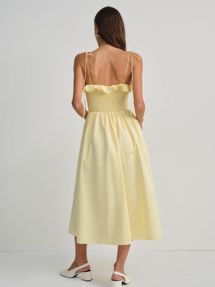 Bethany Midi Dress — Yellow Product Image