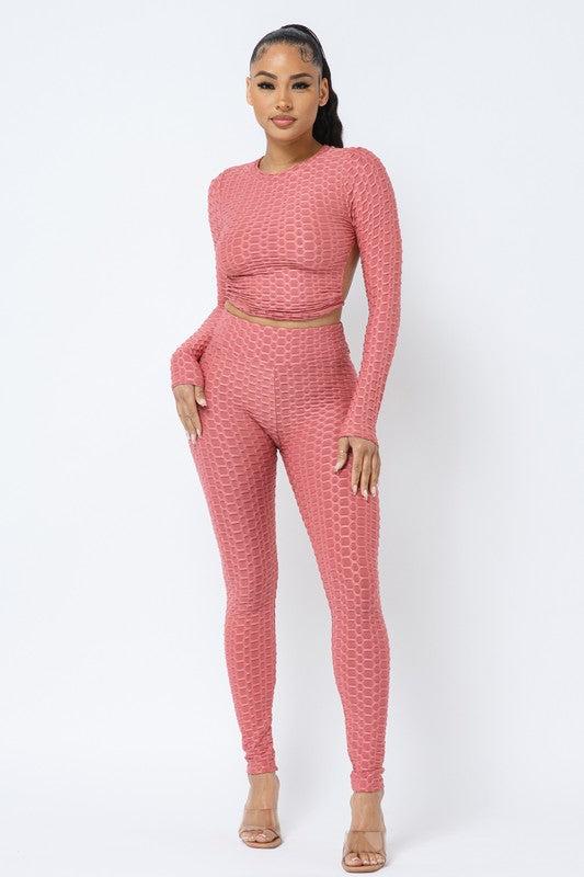 Nikki Hot Pink Painted Active Set Female Product Image