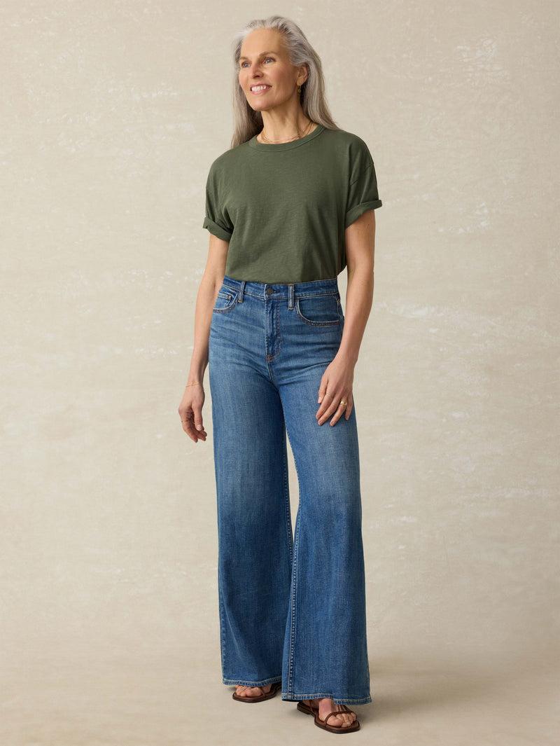 Sunwashed Regenerative Cotton Vintage Tee - Thyme Product Image