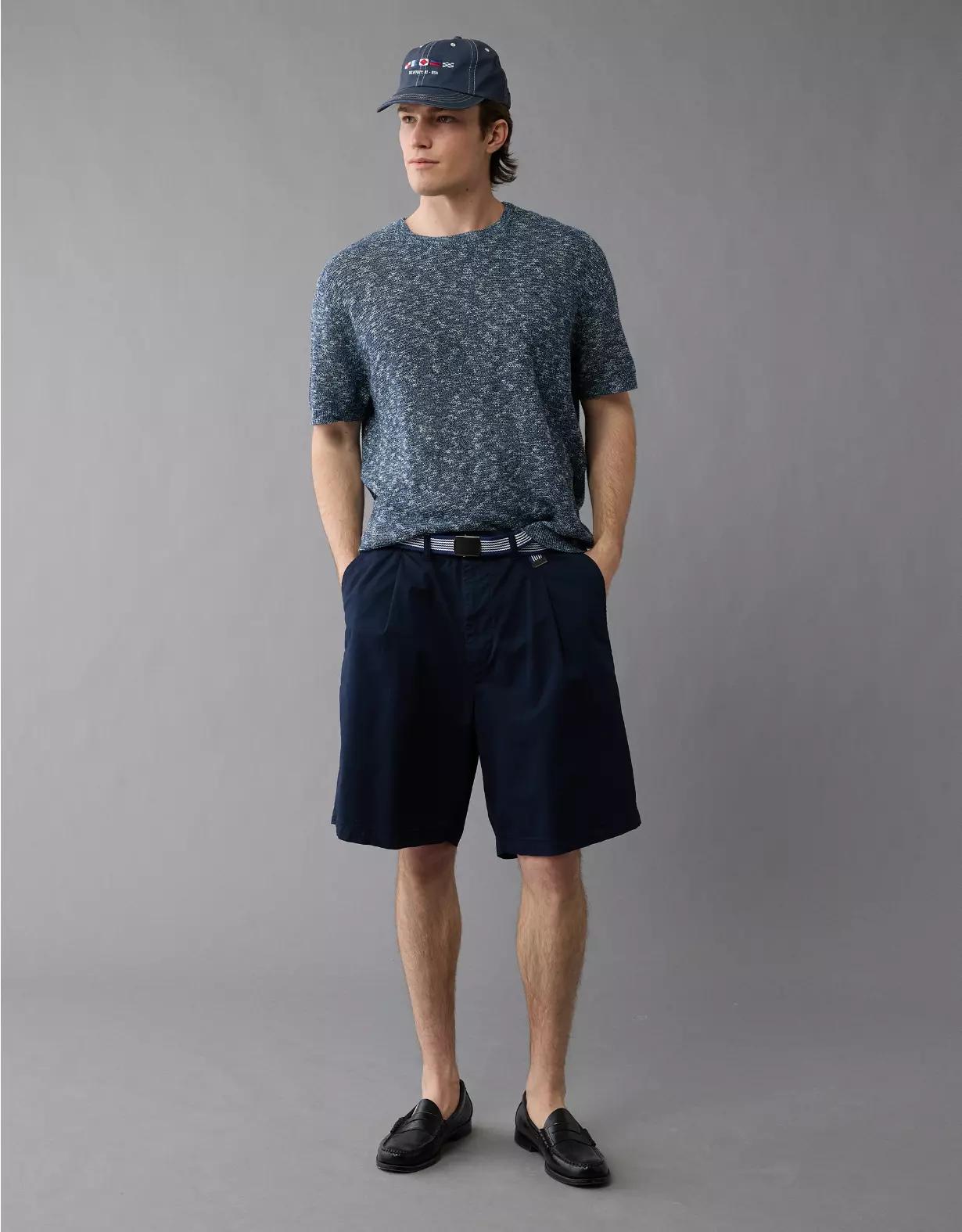 AE Linen-Blend Sweater T-Shirt Product Image