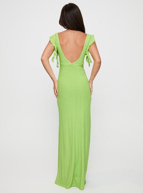 Soleila Maxi Dress Green Tonal Product Image