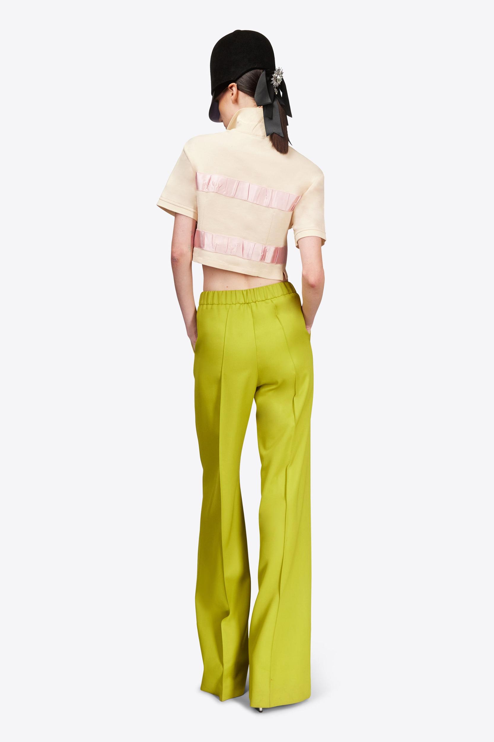 Crystal Embellished Bow Cropped Polo Product Image