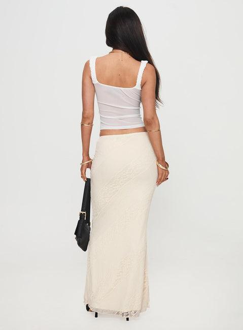 Gazet Maxi Skirt Cream Product Image