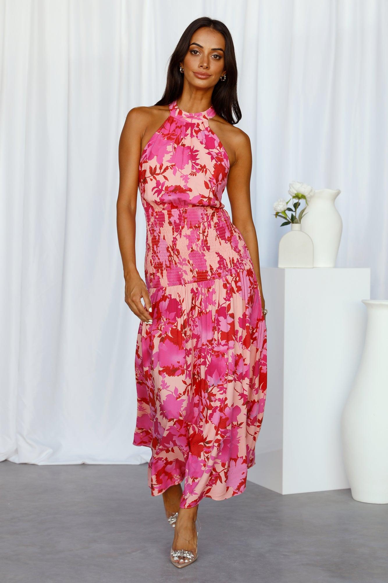 Listen Closely Maxi Dress Pink Product Image