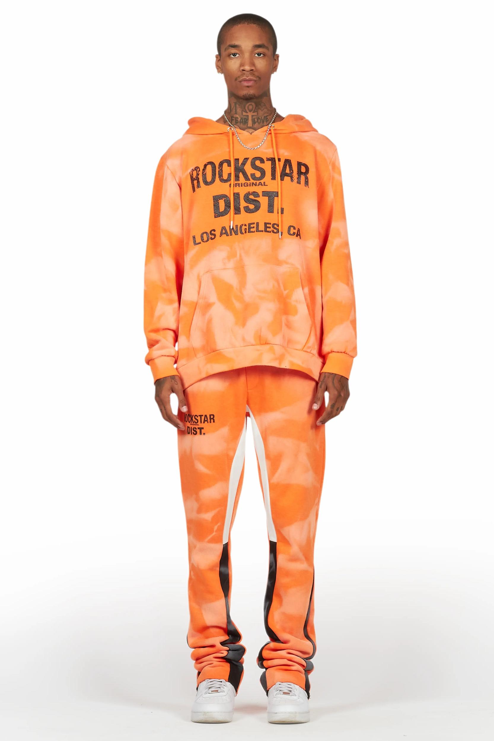 Nelly Orange Hoodie Stacked Flare Track Set Male Product Image