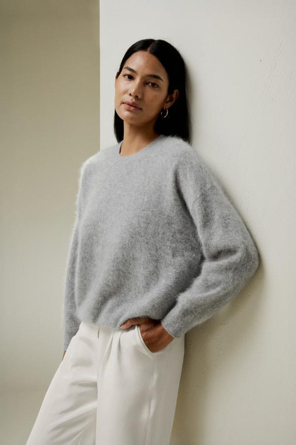 Brushed Cashmere Pullover Sweater Product Image