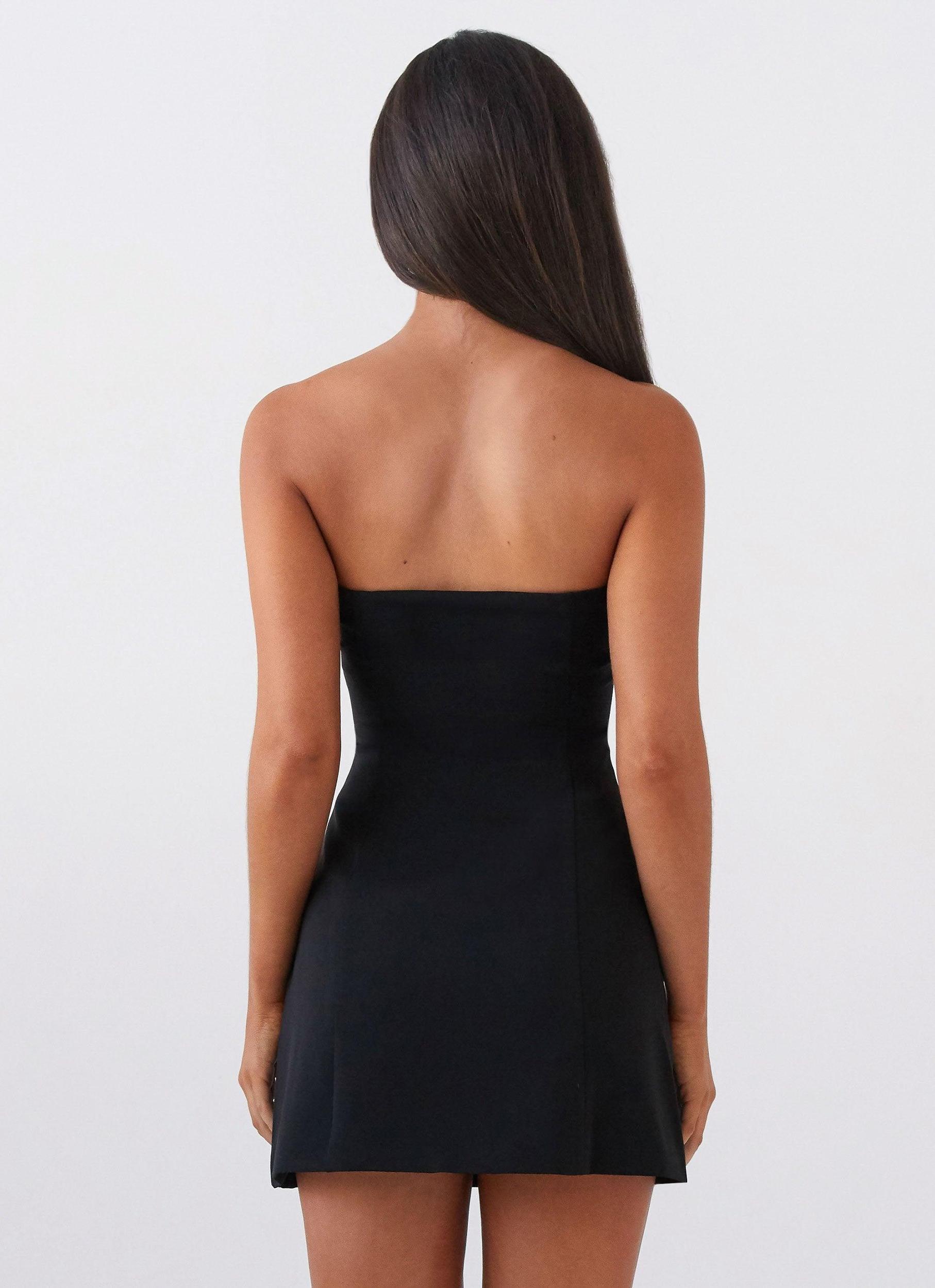 Allora Strapless Mini Dress - Black Product Image